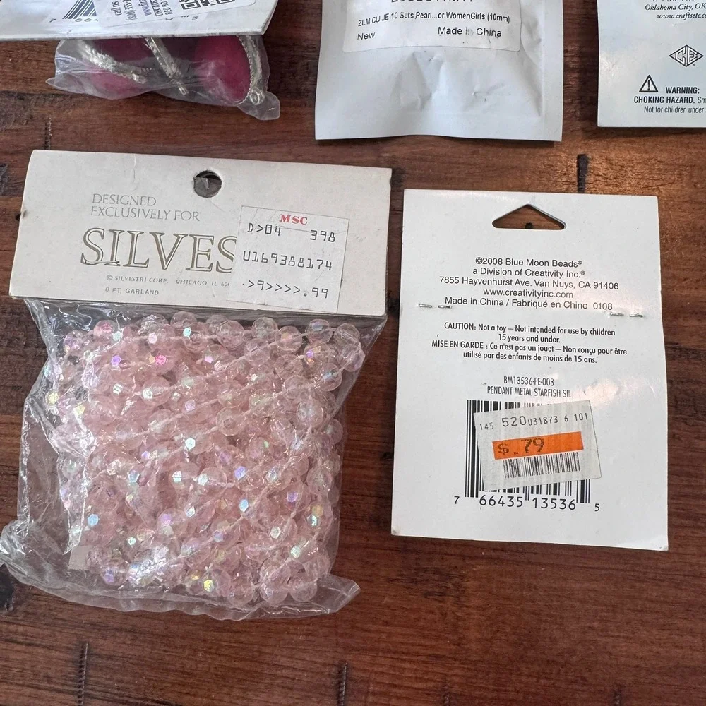 Jewelry Making Supply Lot Swarovski Miyuki Silvestri Laliberi Beads Pendants 8pc